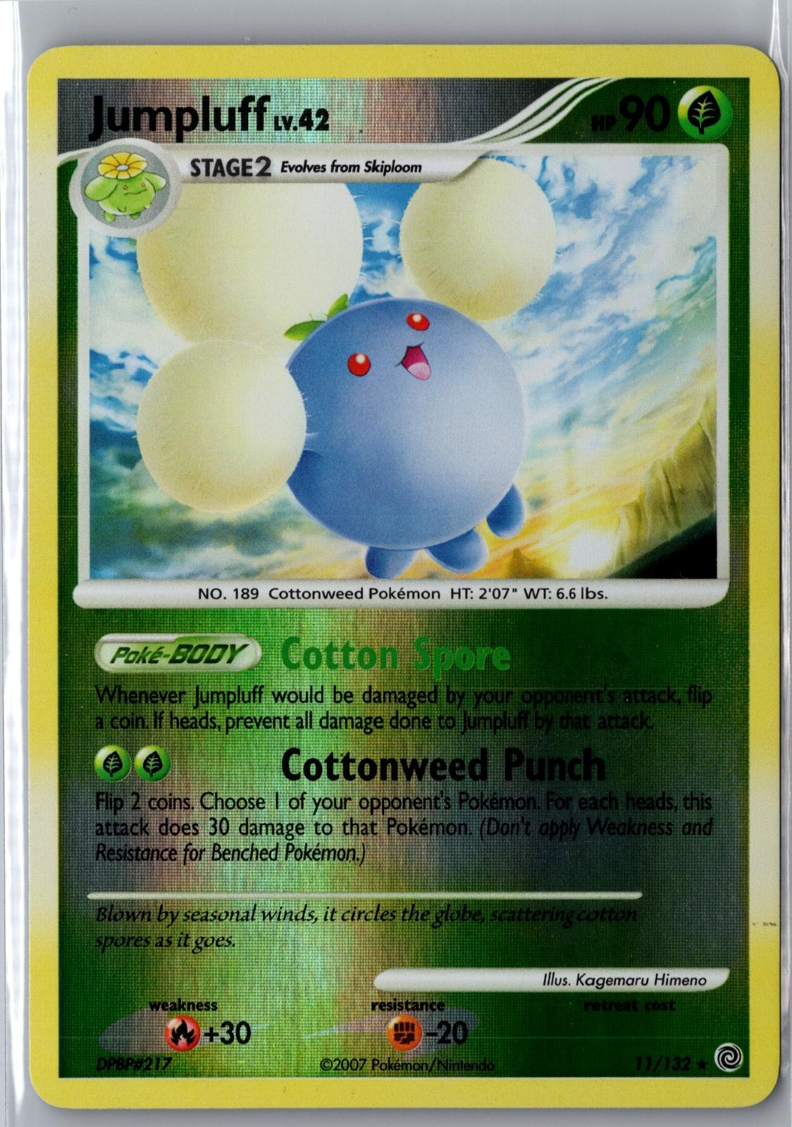 Jumpluff 11/132 Holo Rare Secret Wonders Pokemon Reverse Holo Near Mint