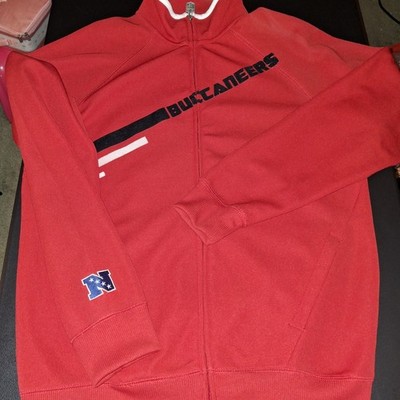 Tampa Bay Buccaneers Jacket Size Medium Red NFL Long Sleeve Full Zip
