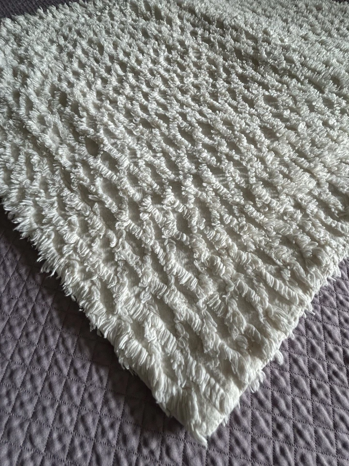 PAR de fronhas de chenille padrão diamante natural padrão 20 x 26 - Imagem 2 de 4