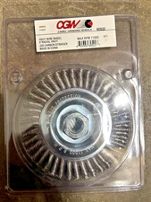 5PCS: CGW 60522 Fast Cut Wheel, 5in Dia Brush, 0.02 in Dia, 5/8-11 Arbor Hol