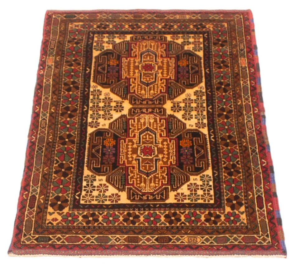 Alfombra de área geométrica vintage de 2'8" x 4'10" alfombra tradicional de lana anudada a mano Foto 3 de 4