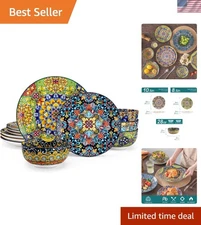 Dinnerware Sets Plates Bowls Porcelain Service for 4 Microwave Safe