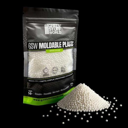 Green Stuff World Moldable Thermoplastic Beads - White 100g