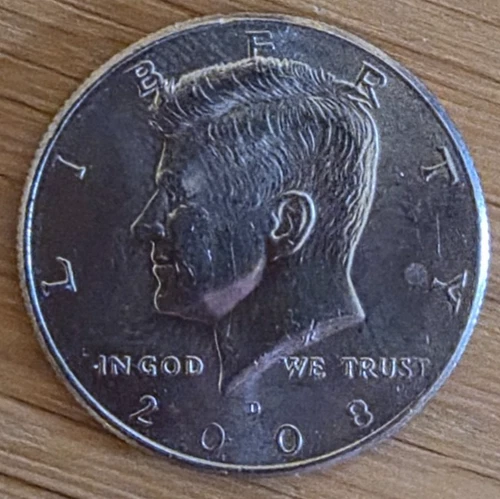 2008-D Kennedy Half Dollar — photo from the most recent tracked eBay sale