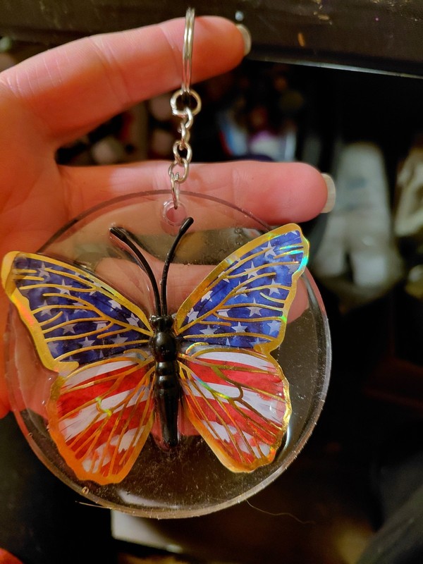 Handmade Resin Butterfly Keychain