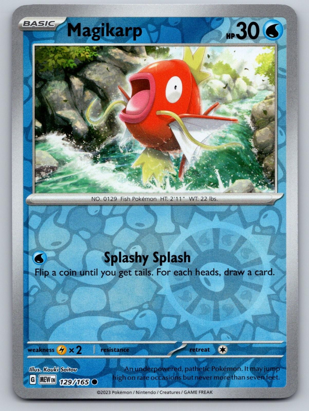 Magikarp 129/165 Common 151 Pokemon Reverse Holo Near Mint