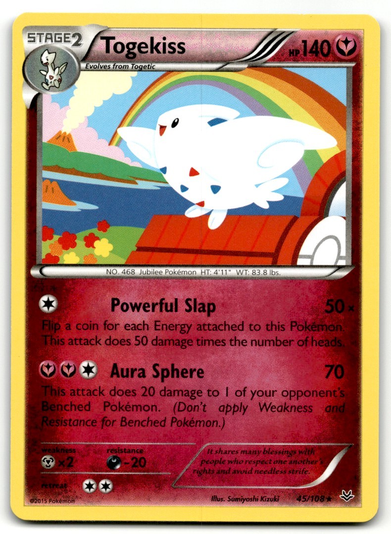 2015 XY - Roaring Skies Pokemon TCG Card Togekiss #45