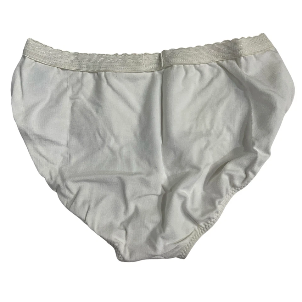 Lote De 10 Leggings Bragas De Colección M Blanco Mezcla Algodón Bikini Pierna Recorte Hechas en EE. UU. Foto 2 de 4