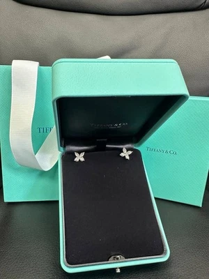 Tiffany Co Victoria Large Diamond And Platinum Studs - Image 1 of 4