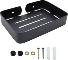 Soap Dish Stainless Steel Black Soap Dish Holder Wall Mounted Shower Soap Holder