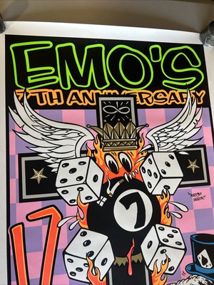 Frank Kozik limited edition signed #38/500 Emo's Austin Craw Daddy