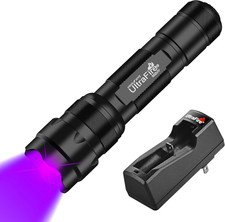 Uv Blacklight Flashlight 30X Brighter Adjustable Zoom Pet Urine Det..