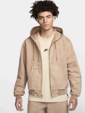 Nike Men's Washed Brown Full Zip Hoodie Jacket Small FZ6575-200 $205 NWT
