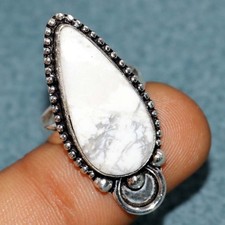 Howlite 925 Silver Plated Ring US 6 Christmas Special Offer Most Beautiful JW