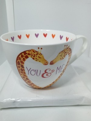 YOU & ME TOGETHER  MUG. YOU AND ME COFFEE MUG. HEART EMOJI DECO MUG. B391