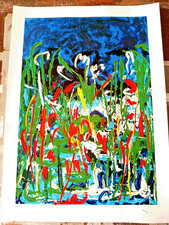 MARIO SCHIFANO-  SERIGRAFIA MATERICA  CM 70 X 50