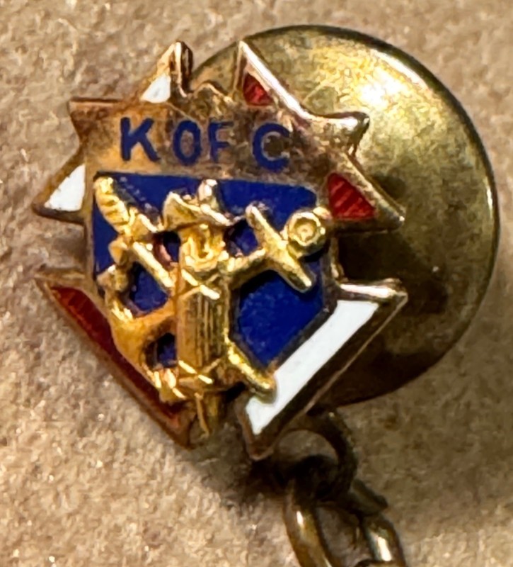 Vintage K Of C Knights of Columbus Lapel Hat Pin Tie Tack