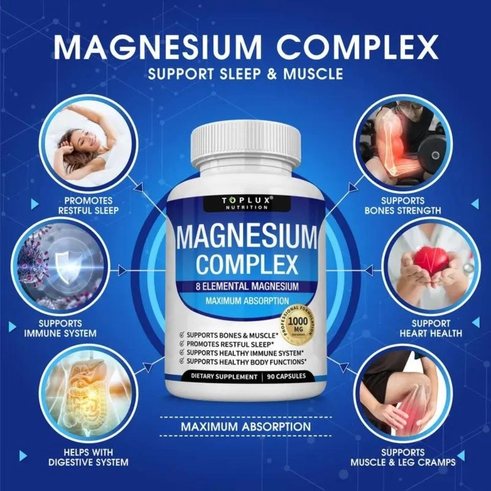 Magnesium Complex 8 Essential Magnesium Supplement Fitness Edible IMMUNITY - Image 2 of 4
