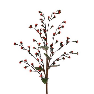 Künstlicher Gips Beere und Kunstseide Blatt Spray 75 cm/29 cm Herbst Orange