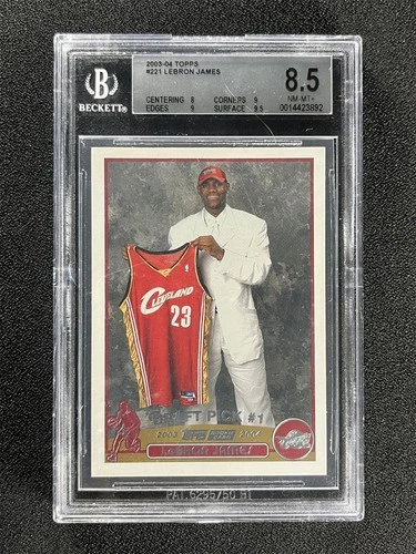 2003-04 Topps LeBron James #221 Draft Pick Rookie RC Cavaliers BGS 8.5 NM-MT+