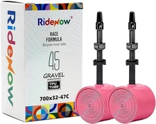 2 Pack Ridenow TPU Inner Tube 700C x 32-47C Gravel 45mm Black Metal Presta 
