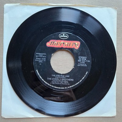 THE EVERLY BROTHERS The First In Line DJ PROMO 45 7