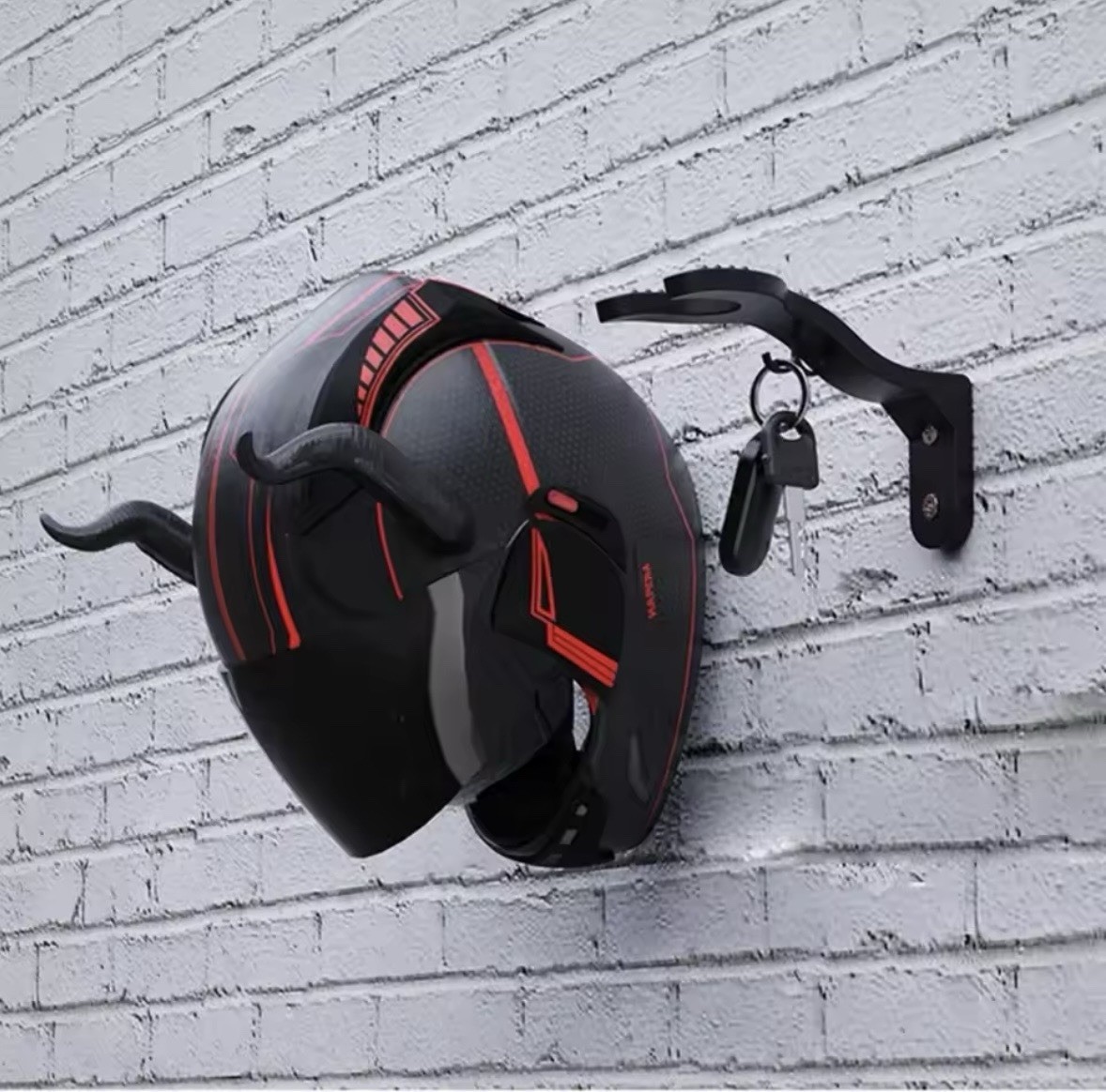 Porta Casco Moto Da Parete Supporto Appendi Casco E Porta Chiavi Universale