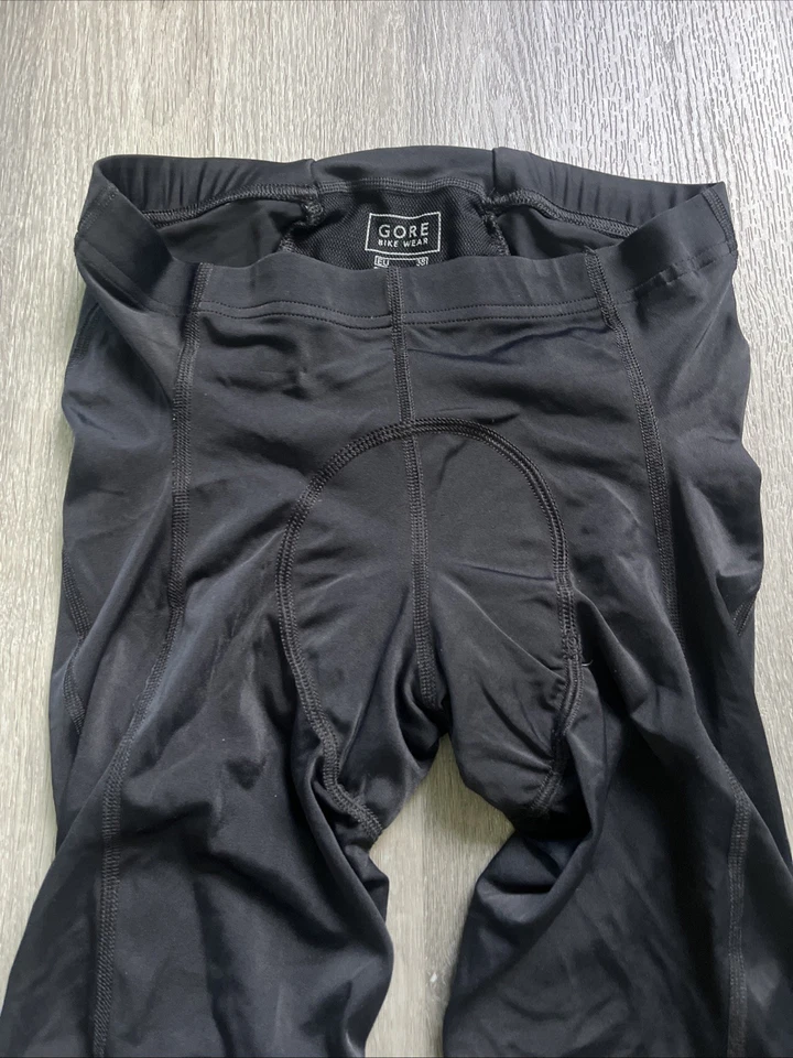 GORE Bike Wear 17” Spandex Cycling Capri Leggings Tights BLACK MEDIUM MSRP $90 - Image 2 of 4