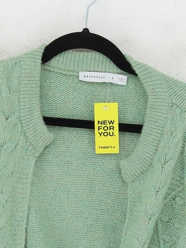 Warehouse Women's Cardigan S Green Acrylic with Other, Polyester Cardigan - Bild 3 von 6