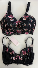 BNWT M&S Rosie @ Autogrpah black & bright floral underwired bras