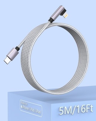 Extra Long USB to Lightning Charger Cable 16FT/5M [Apple MFi Certified] Extra...