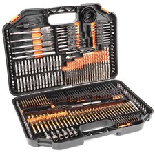 Terratek 246pc Combination Drill Bit Set, Includes HSS 246Pc, Black & Orange 