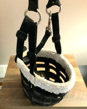 Horse Grazing Muzzle Best Friend with Sheep Skin Covers