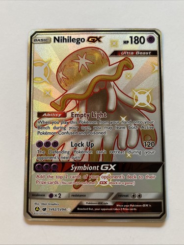 ** Nihilego GX SV62/SV94 NM Pokemon Hidden Fates Shiny Vault
