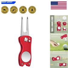 Convenient Metal Golf Divot Repair Tool with Pop-Up Mechanism, Multiple Packs
