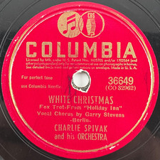 Charlie Spivak - White Christmas / Yesterday's Gardenias 1942 10" 78 rpm Record