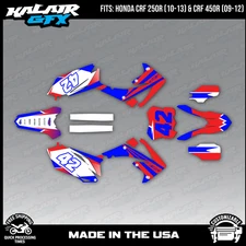 Kalair GFX Graphics Kit for CRF250R 2010-13 and CRF450R 2009-2012 Team-Red Blue