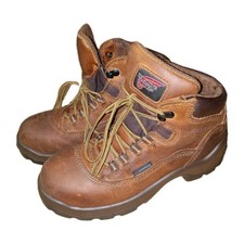 RED WING Brown Leather Steel Toe Women's Size 8 Boots Safety 2326 Made In USA