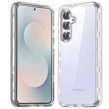 For Samsung Galaxy S25 FE Case Clear Shockproof Heavy Duty Rugged 3-Layer Cover