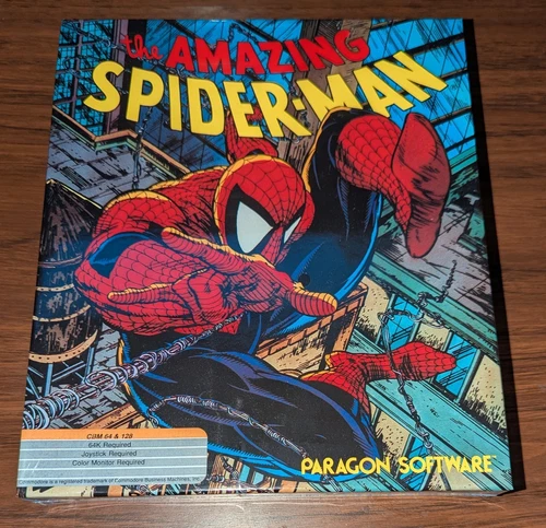 NEW! Amazing Spider-Man Factory SEALED BIG BOX Paragon 1990 Commodore 64 128 C64