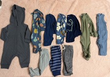 Baby Boy Newborn / 0-3 Months Outfits Clothes Pants Lot Of 10 Sleepers Mixed