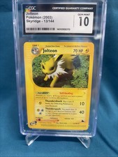 CGC 10 GEM MINT Jolteon 13/144 Skyridge Non Holo Pokemon Card on eBay