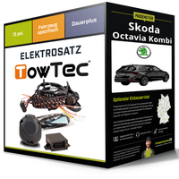 Elektrosatz 13-Pol Spezifisch für Skoda Octavia Kombi 03.2020-Jetzt NEU Towtec