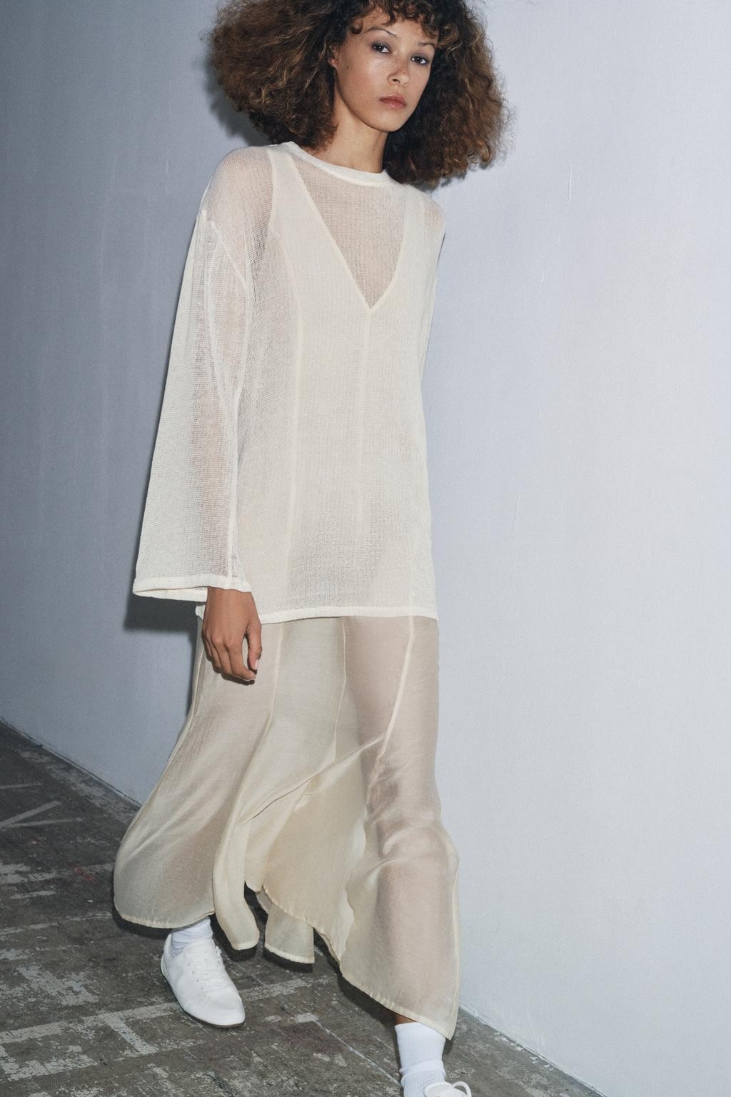 NWT ZARA LONG COMBINATION DRESS S 4770 $60