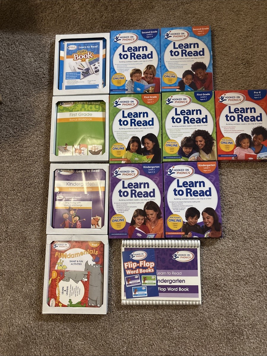 Hooked on Phonics Learn to Read Level 1&2 Ages 3-8 Missing Pre-k