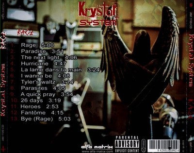 KRYSTAL SYSTEM RAGE NEW CD