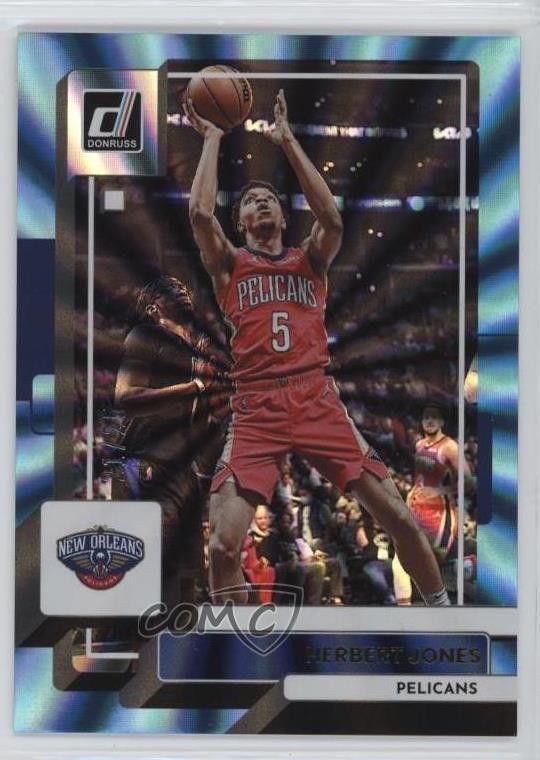 2022-23 Panini Donruss Holo Light Blue Laser 21/25 Herbert Jones #165 1o2