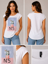 Damen T-Shirt Weiß Gr. S Page One Stay Wild ...