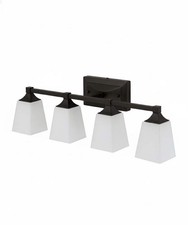 27"W 4-Light LED Bath Vanity Light Fixture Oil Rubbed Bronze Finish with Square