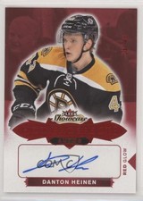 2016-17 Fleer Showcase Hot Prospects Autos Red Glow /49 Danton Heinen #178 um0
